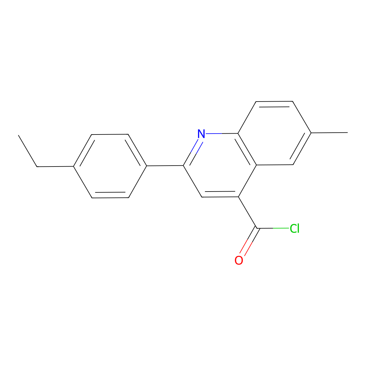 2-(4-Ethylphenyl)-6-methylquinoline-4-carbonyl chloride molecular structure, CAS 1160253-51-9