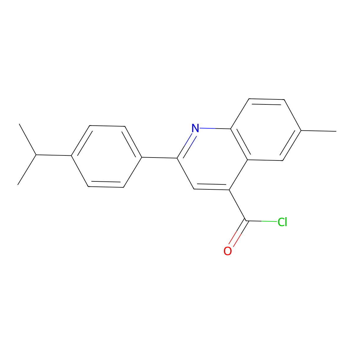 2-(4-Isopropylphenyl)-6-methylquinoline-4-carbonyl chloride molecular structure, CAS 1160253-55-3