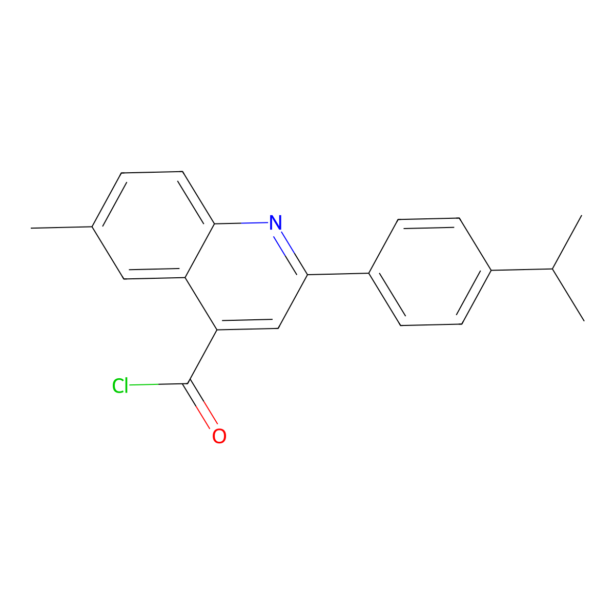 2-(4-Isopropylphenyl)-6-methylquinoline-4-carbonyl chloride molecular structure, CAS 1160253-55-3
