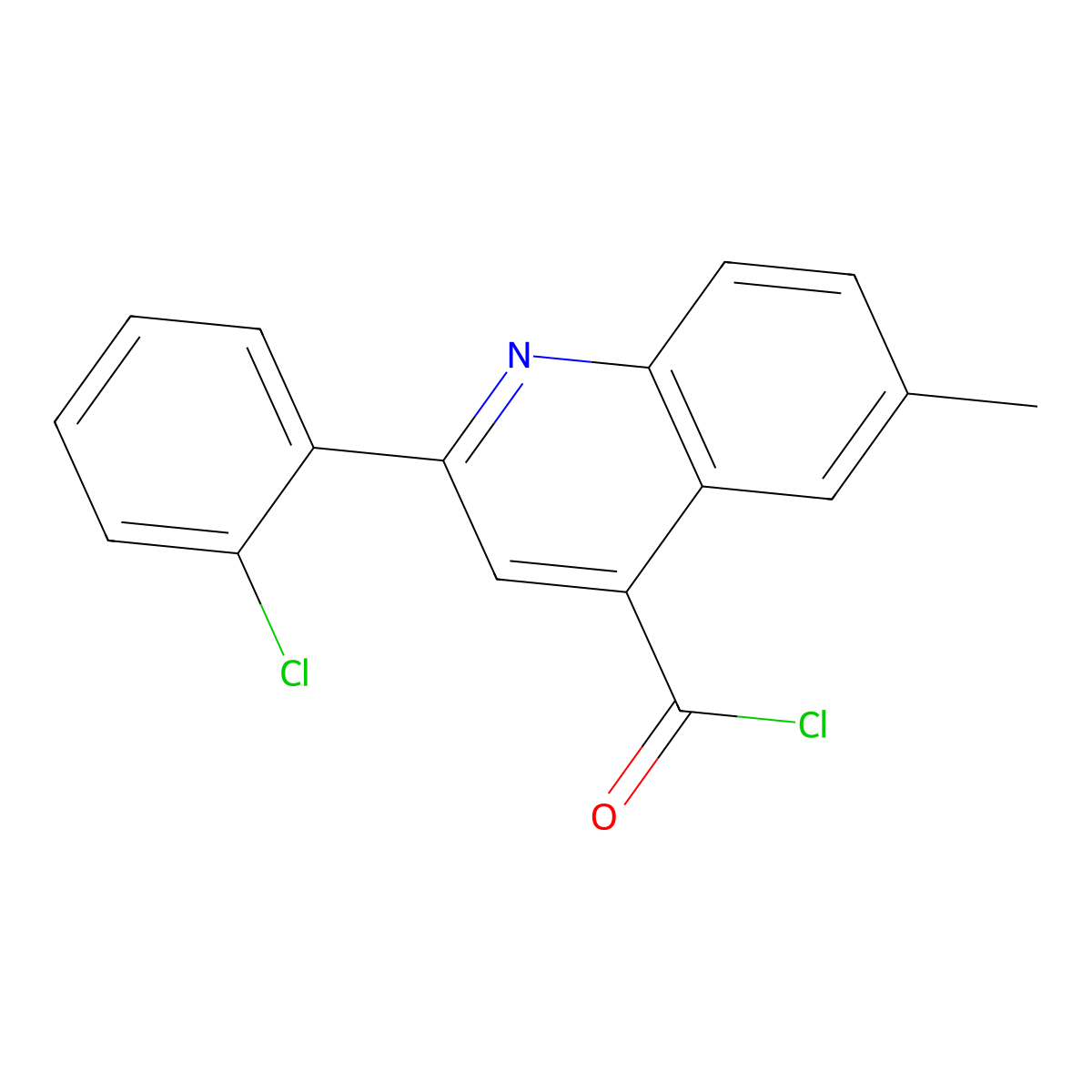 2-(2-Chlorophenyl)-6-methylquinoline-4-carbonyl chloride molecular structure, CAS 1160253-65-5