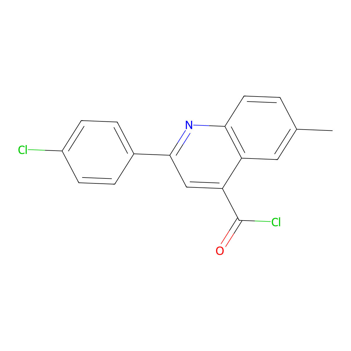 2-(4-Chlorophenyl)-6-methylquinoline-4-carbonyl chloride molecular structure, CAS 1160253-67-7