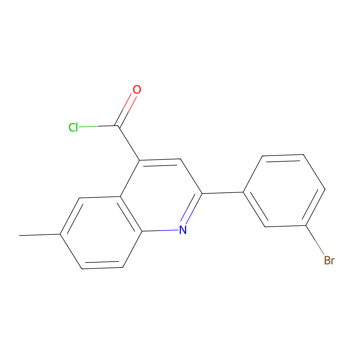 2-(3-Bromophenyl)-6-methylquinoline-4-carbonyl chloride molecular structure, CAS 1160253-69-9