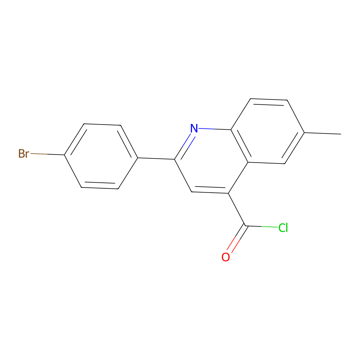 2-(4-Bromophenyl)-6-methylquinoline-4-carbonyl chloride molecular structure, CAS 1160253-71-3