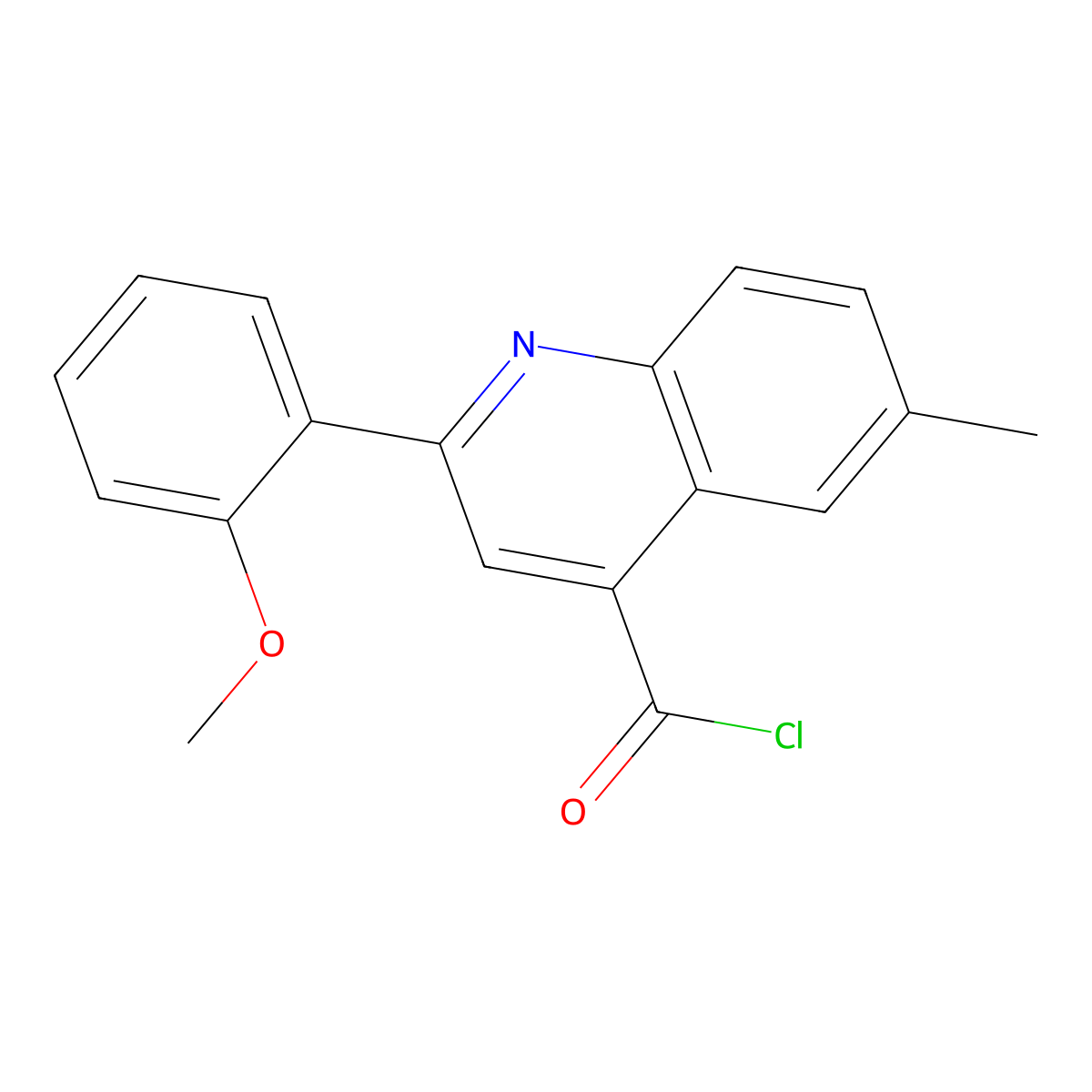 2-(2-Methoxyphenyl)-6-methylquinoline-4-carbonyl chloride molecular structure, CAS 1160253-73-5