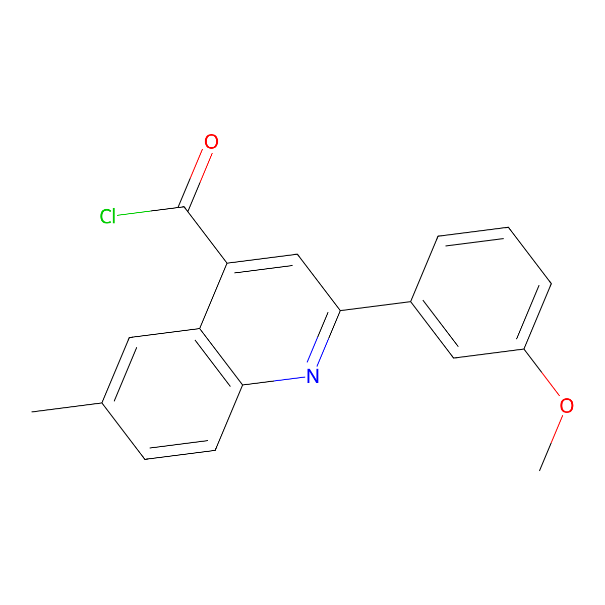 2-(3-Methoxyphenyl)-6-methylquinoline-4-carbonyl chloride molecular structure, CAS 1160253-75-7