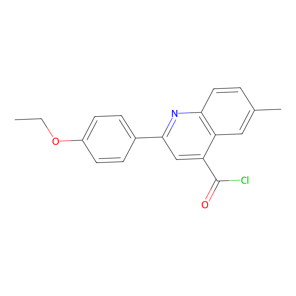 2-(4-Ethoxyphenyl)-6-methylquinoline-4-carbonyl chloride molecular structure, CAS 1160253-81-5