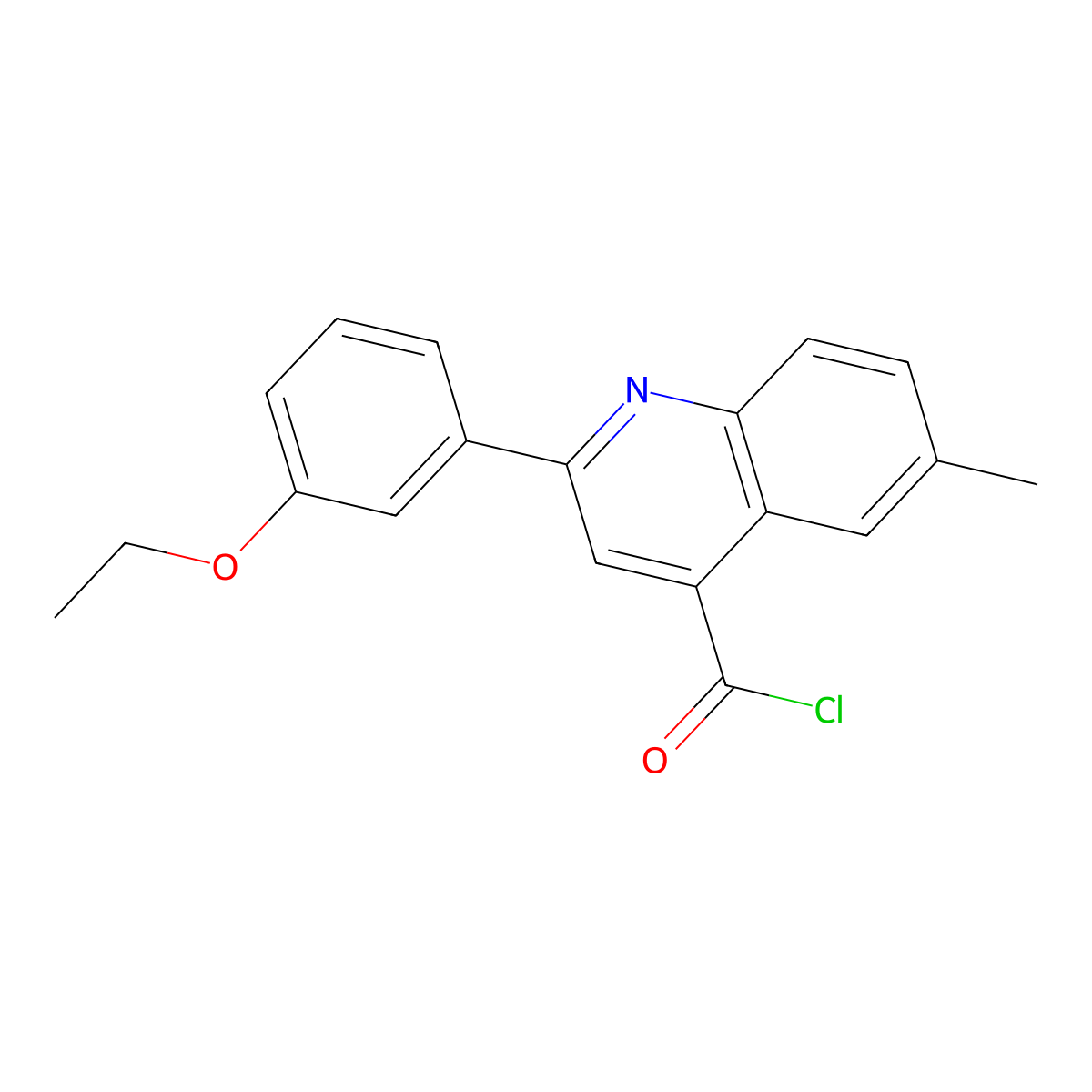 2-(3-Ethoxyphenyl)-6-methylquinoline-4-carbonyl chloride molecular structure, CAS 1160253-83-7