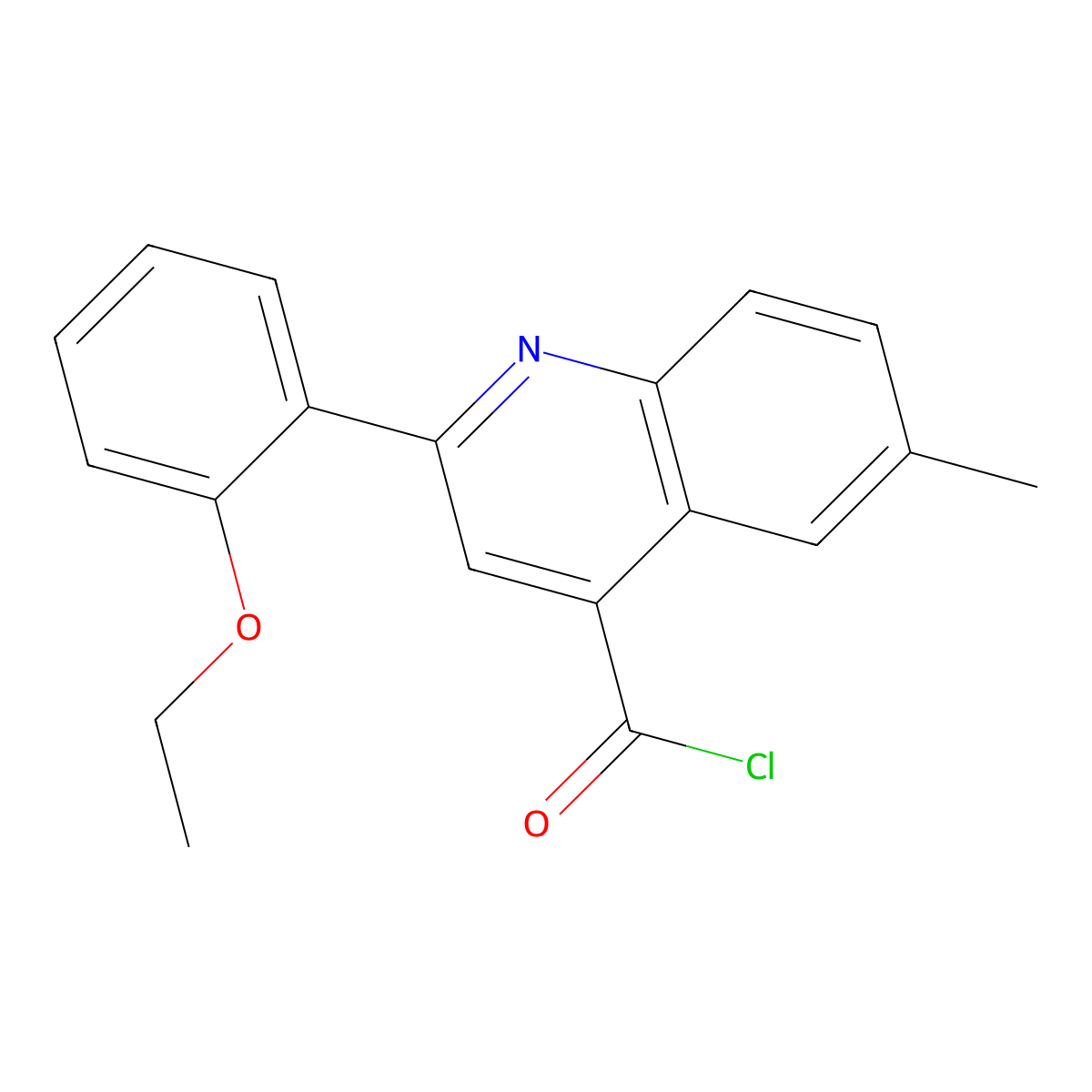 2-(2-Ethoxyphenyl)-6-methylquinoline-4-carbonyl chloride molecular structure, CAS 1160253-85-9