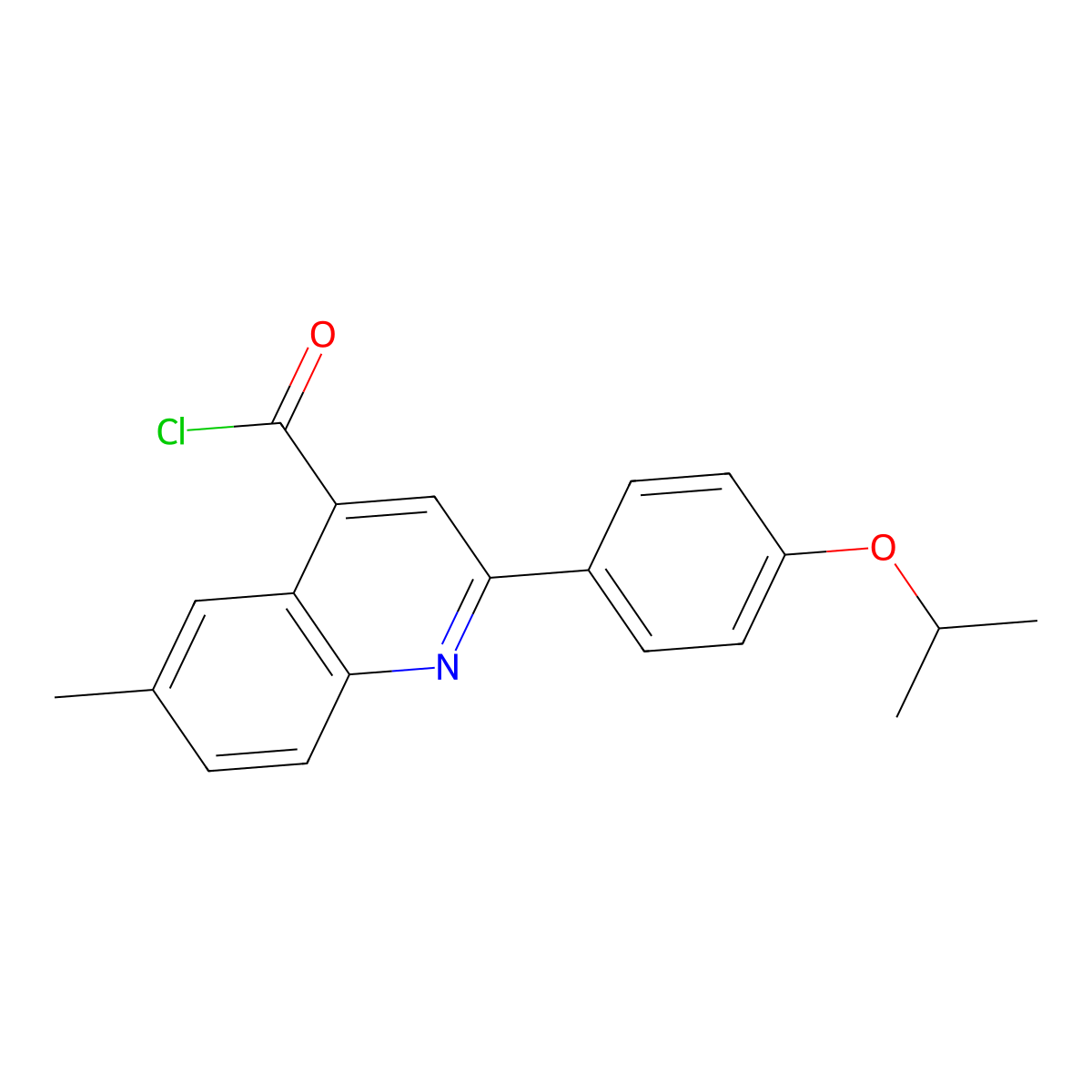 2-(4-Isopropoxyphenyl)-6-methylquinoline-4-carbonyl chloride molecular structure, CAS 1160253-89-3