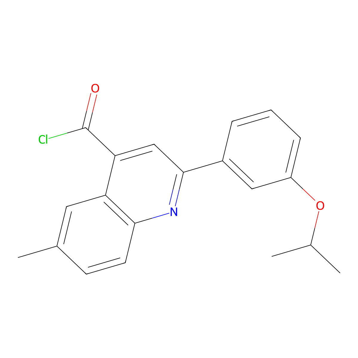 2-(3-Isopropoxyphenyl)-6-methylquinoline-4-carbonyl chloride molecular structure, CAS 1160253-93-9