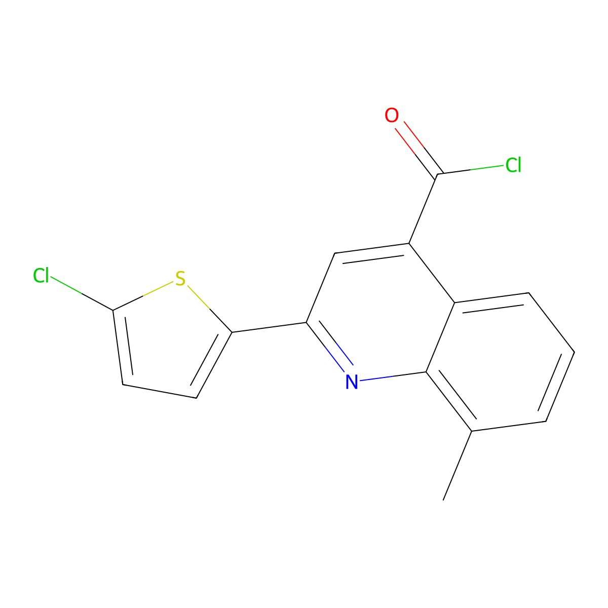 2-(5-Chloro-2-thienyl)-8-methylquinoline-4-carbonyl chloride molecular structure, CAS 1160254-07-8