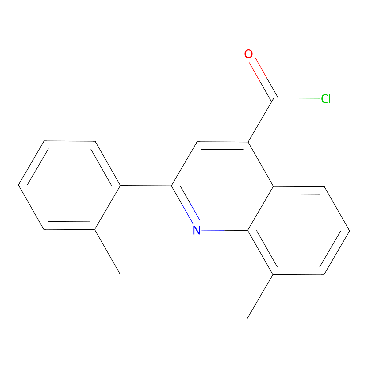 8-Methyl-2-(2-methylphenyl)quinoline-4-carbonyl chloride molecular structure, CAS 1160254-09-0