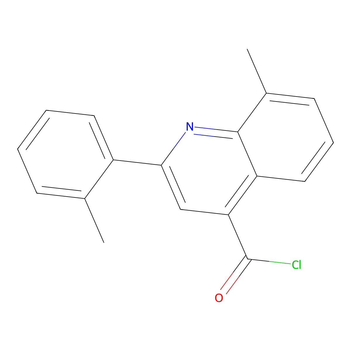 8-Methyl-2-(2-methylphenyl)quinoline-4-carbonyl chloride molecular structure, CAS 1160254-09-0