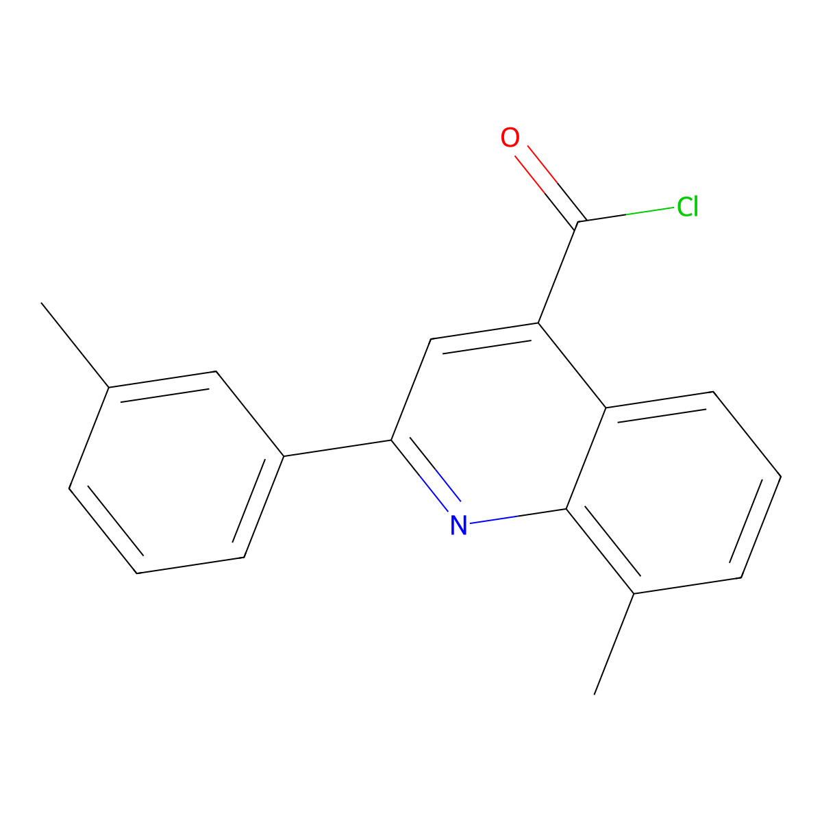 8-Methyl-2-(3-methylphenyl)quinoline-4-carbonyl chloride molecular structure, CAS 1160254-11-4