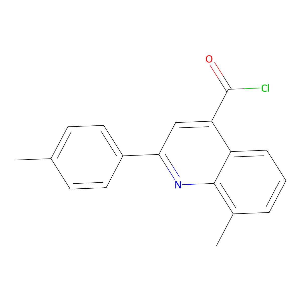 8-Methyl-2-(4-methylphenyl)quinoline-4-carbonyl chloride molecular structure, CAS 1160254-13-6