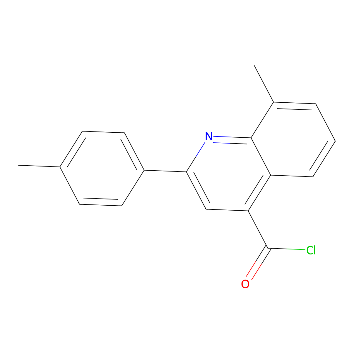 8-Methyl-2-(4-methylphenyl)quinoline-4-carbonyl chloride molecular structure, CAS 1160254-13-6