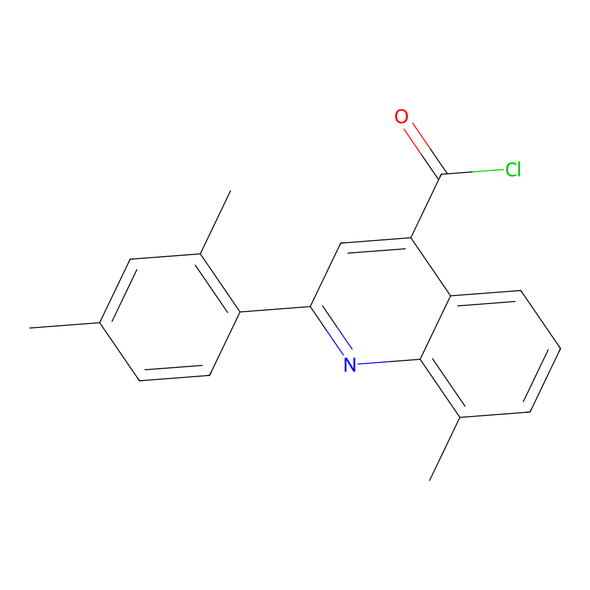 2-(2,4-Dimethylphenyl)-8-methylquinoline-4-carbonyl chloride molecular structure, CAS 1160254-15-8