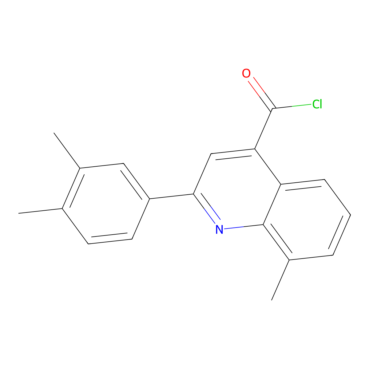 2-(3,4-Dimethylphenyl)-8-methylquinoline-4-carbonyl chloride molecular structure, CAS 1160254-17-0