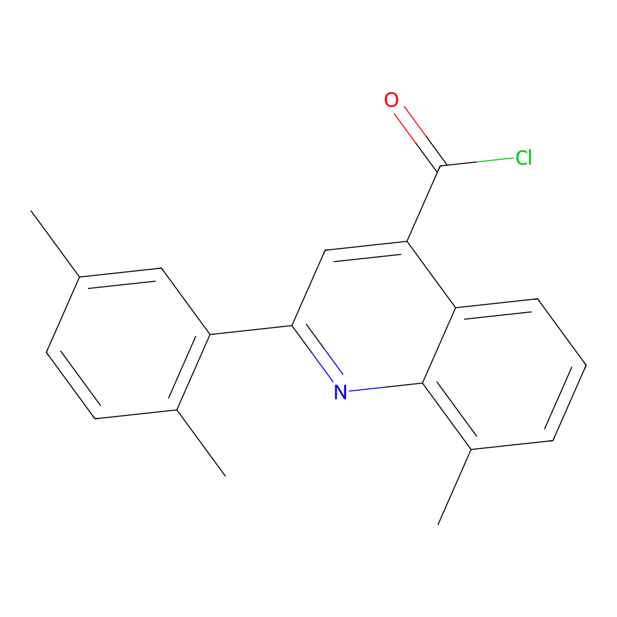 2-(2,5-Dimethylphenyl)-8-methylquinoline-4-carbonyl chloride molecular structure, CAS 1160254-19-2