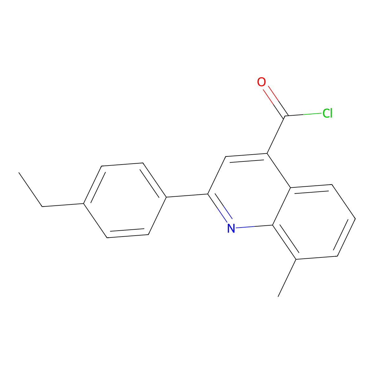 2-(4-Ethylphenyl)-8-methylquinoline-4-carbonyl chloride molecular structure, CAS 1160254-21-6