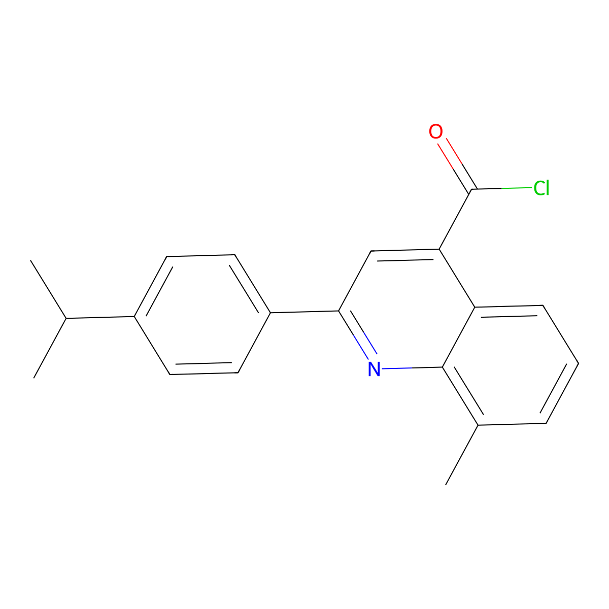 2-(4-Isopropylphenyl)-8-methylquinoline-4-carbonyl chloride molecular structure, CAS 1160254-25-0