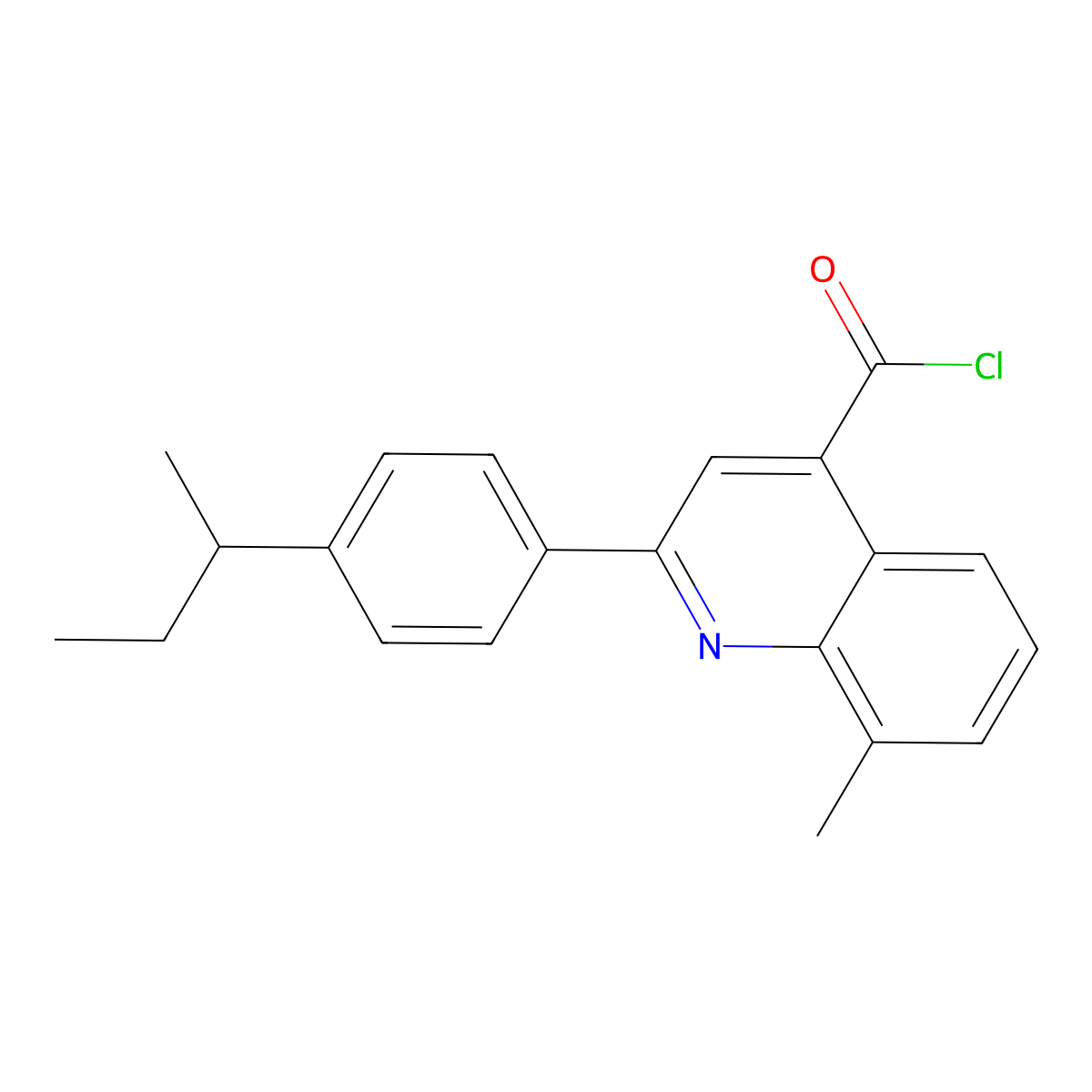 2-(4-Sec-butylphenyl)-8-methylquinoline-4-carbonyl chloride molecular structure, CAS 1160254-29-4