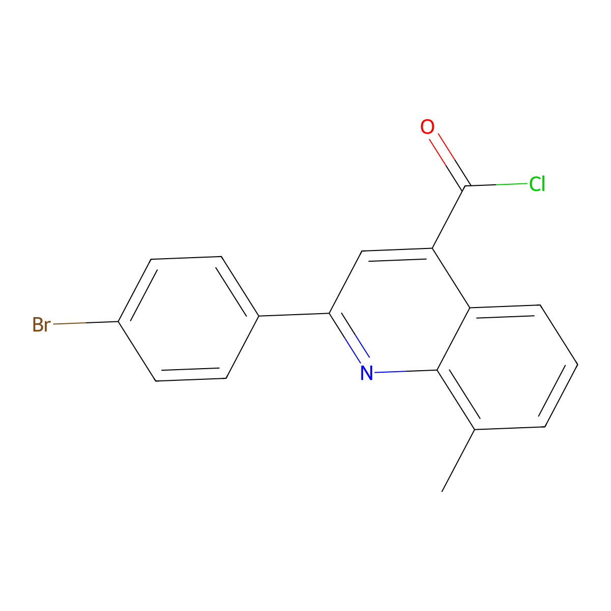 2-(4-Bromophenyl)-8-methylquinoline-4-carbonyl chloride molecular structure, CAS 1160254-37-4