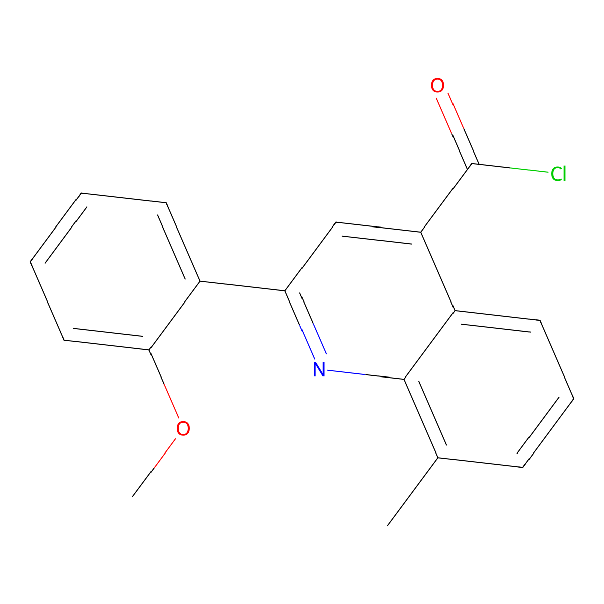 2-(2-Methoxyphenyl)-8-methylquinoline-4-carbonyl chloride molecular structure, CAS 1160254-39-6