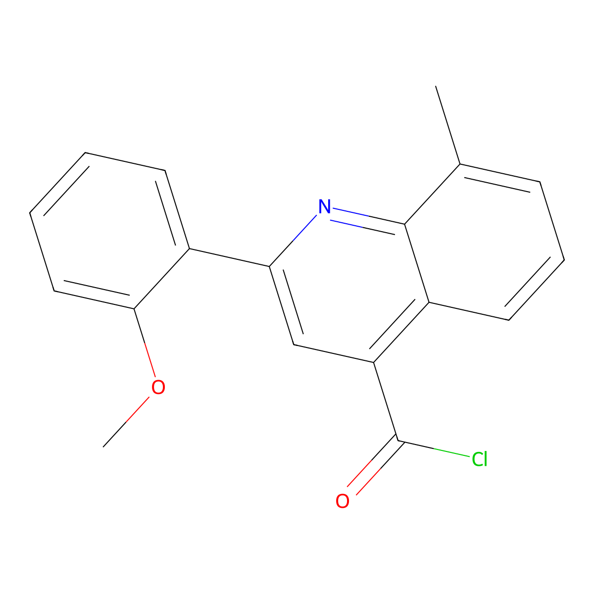 2-(2-Methoxyphenyl)-8-methylquinoline-4-carbonyl chloride molecular structure, CAS 1160254-39-6