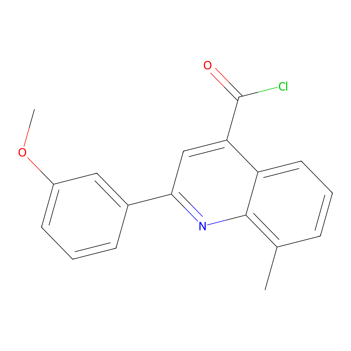 2-(3-Methoxyphenyl)-8-methylquinoline-4-carbonyl chloride molecular structure, CAS 1160254-41-0