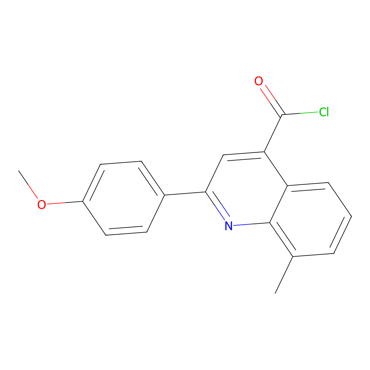 2-(4-Methoxyphenyl)-8-methylquinoline-4-carbonyl chloride molecular structure, CAS 1160254-43-2