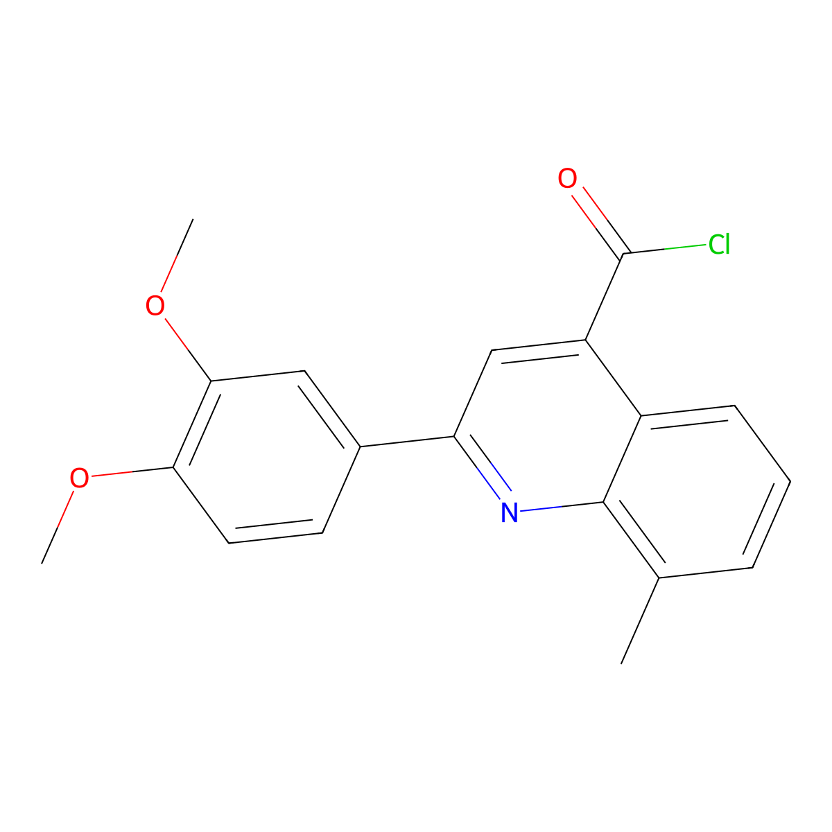 2-(3,4-Dimethoxyphenyl)-8-methylquinoline-4-carbonyl chloride molecular structure, CAS 1160254-45-4
