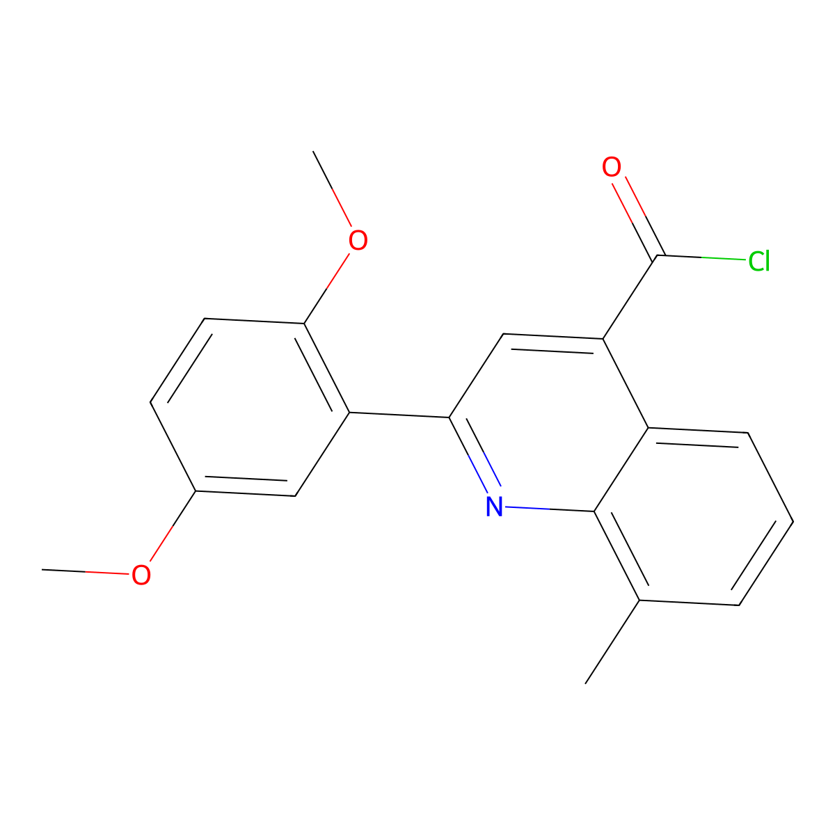 2-(2,5-Dimethoxyphenyl)-8-methylquinoline-4-carbonyl chloride molecular structure, CAS 1160254-47-6