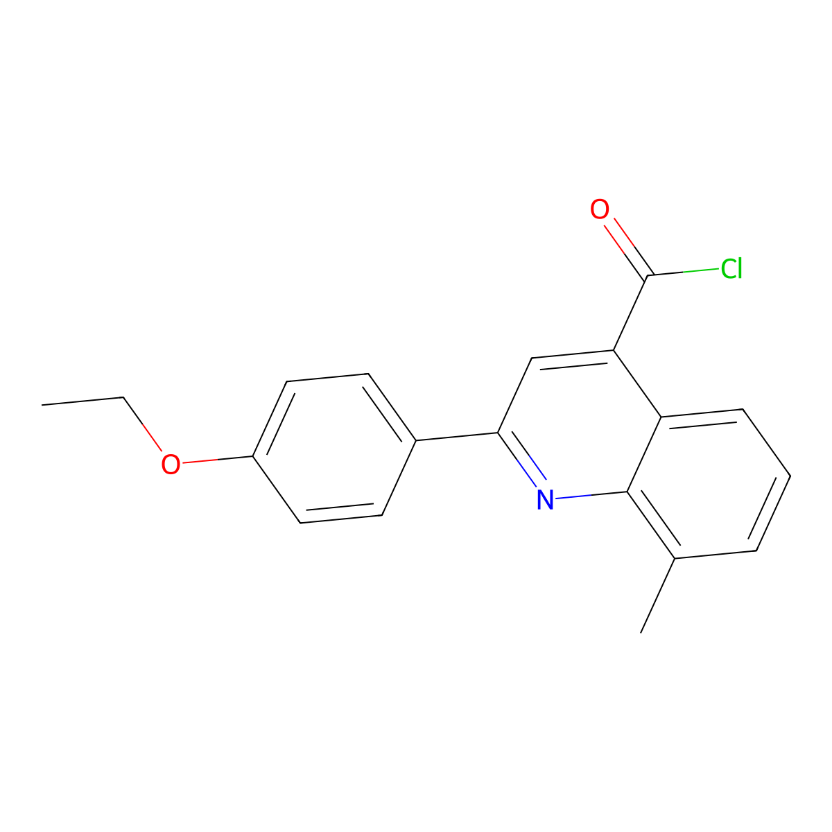 2-(4-Ethoxyphenyl)-8-methylquinoline-4-carbonyl chloride molecular structure, CAS 1160254-49-8