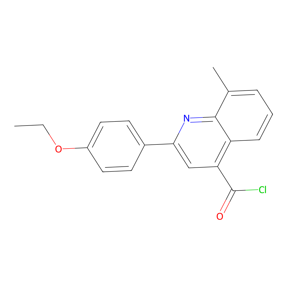 2-(4-Ethoxyphenyl)-8-methylquinoline-4-carbonyl chloride molecular structure, CAS 1160254-49-8