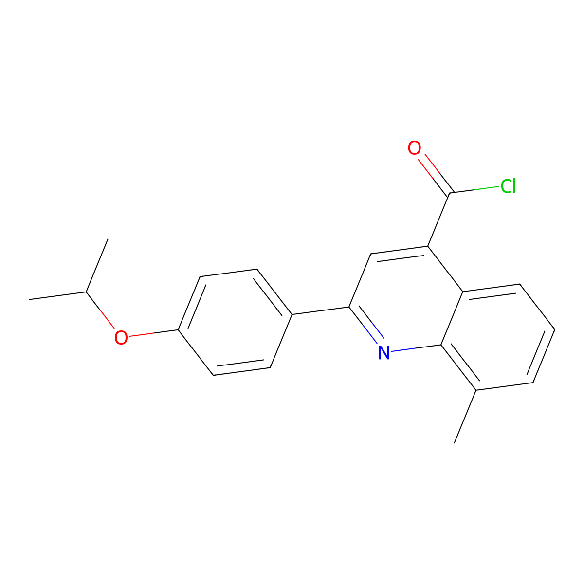 2-(4-Isopropoxyphenyl)-8-methylquinoline-4-carbonyl chloride molecular structure, CAS 1160254-57-8