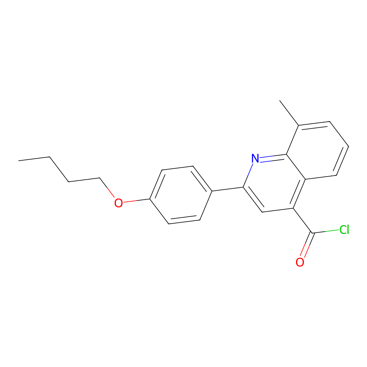 2-(4-Butoxyphenyl)-8-methylquinoline-4-carbonyl chloride molecular structure, CAS 1160254-59-0