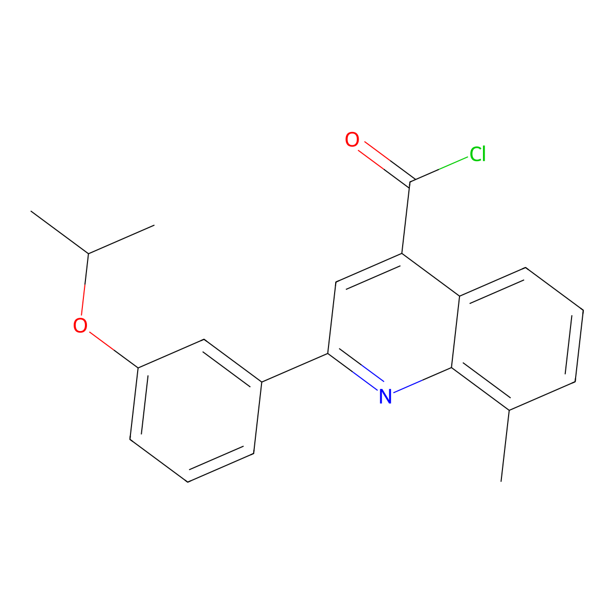 2-(3-Isopropoxyphenyl)-8-methylquinoline-4-carbonyl chloride molecular structure, CAS 1160254-65-8