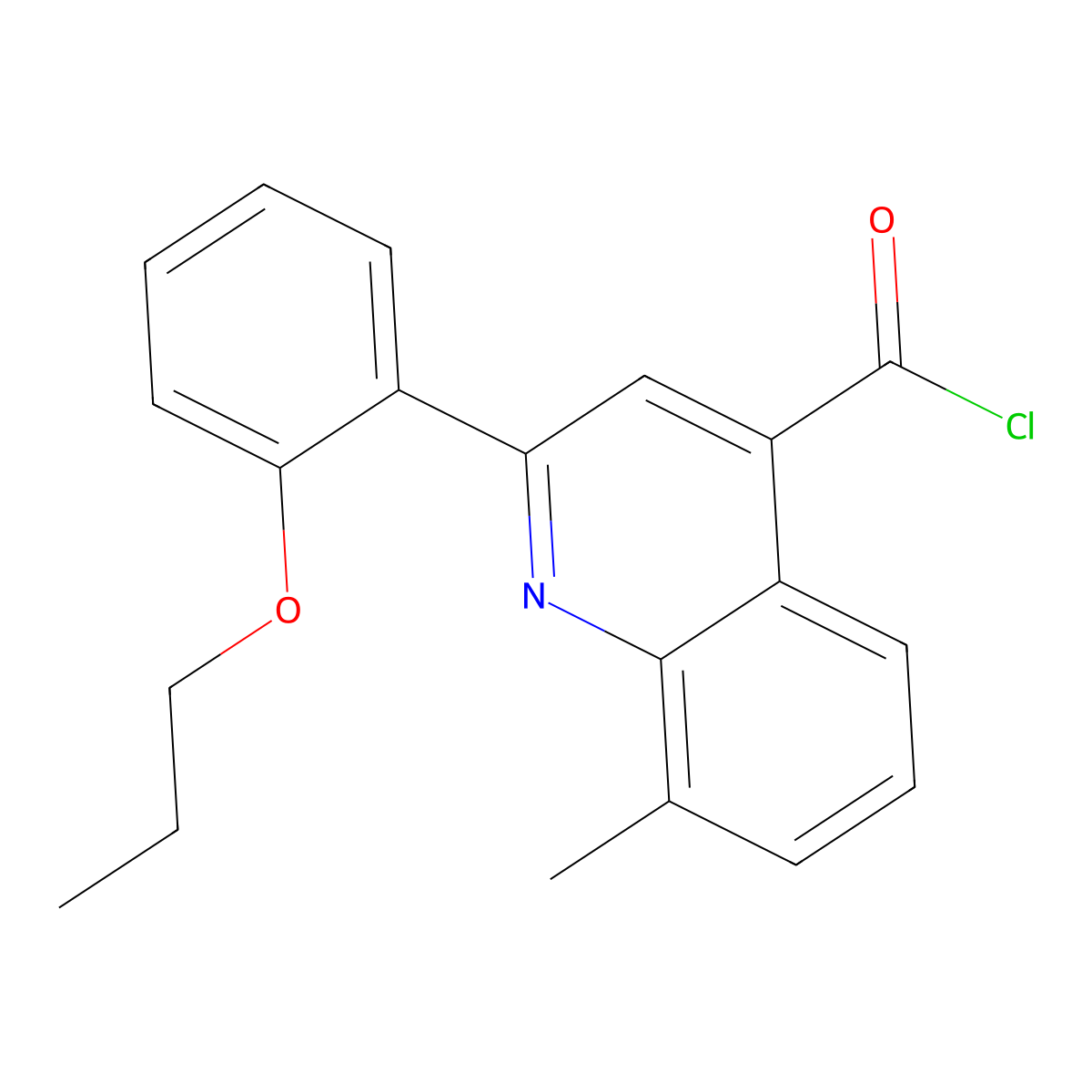 8-Methyl-2-(2-propoxyphenyl)quinoline-4-carbonyl chloride molecular structure, CAS 1160254-71-6