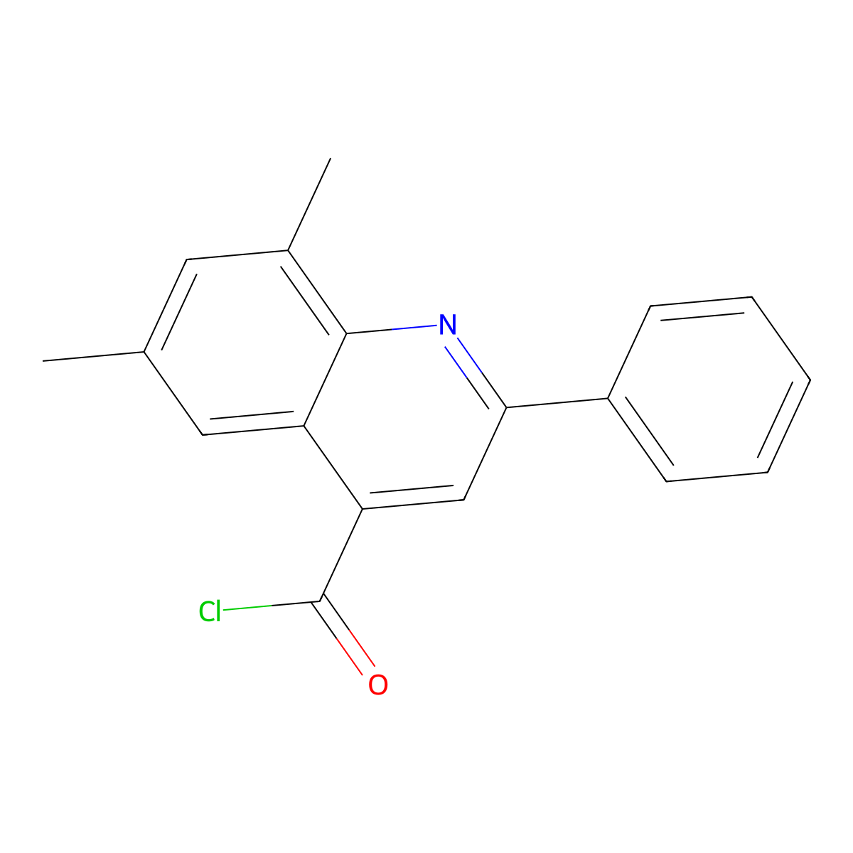 6,8-Dimethyl-2-phenylquinoline-4-carbonyl chloride molecular structure, CAS 1160254-87-4