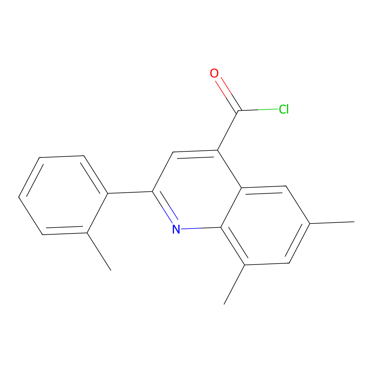 6,8-Dimethyl-2-(2-methylphenyl)quinoline-4-carbonyl chloride molecular structure, CAS 1160254-89-6