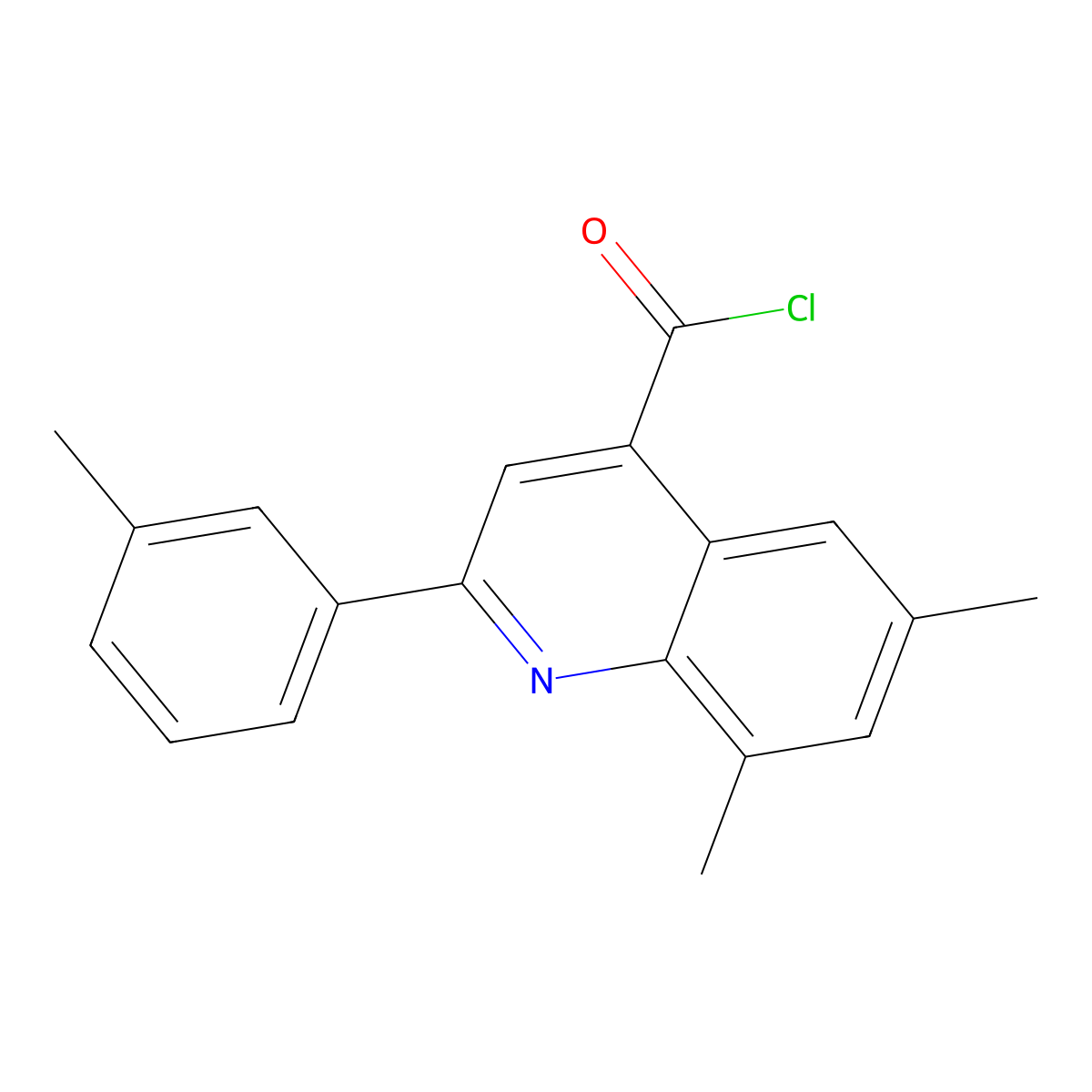 6,8-Dimethyl-2-(3-methylphenyl)quinoline-4-carbonyl chloride molecular structure, CAS 1160254-91-0