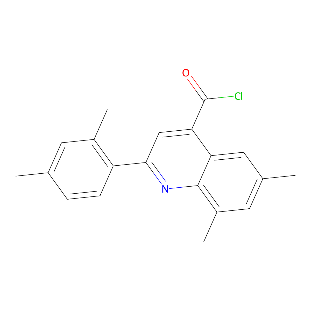 2-(2,4-Dimethylphenyl)-6,8-dimethylquinoline-4-carbonyl chloride molecular structure, CAS 1160254-93-2
