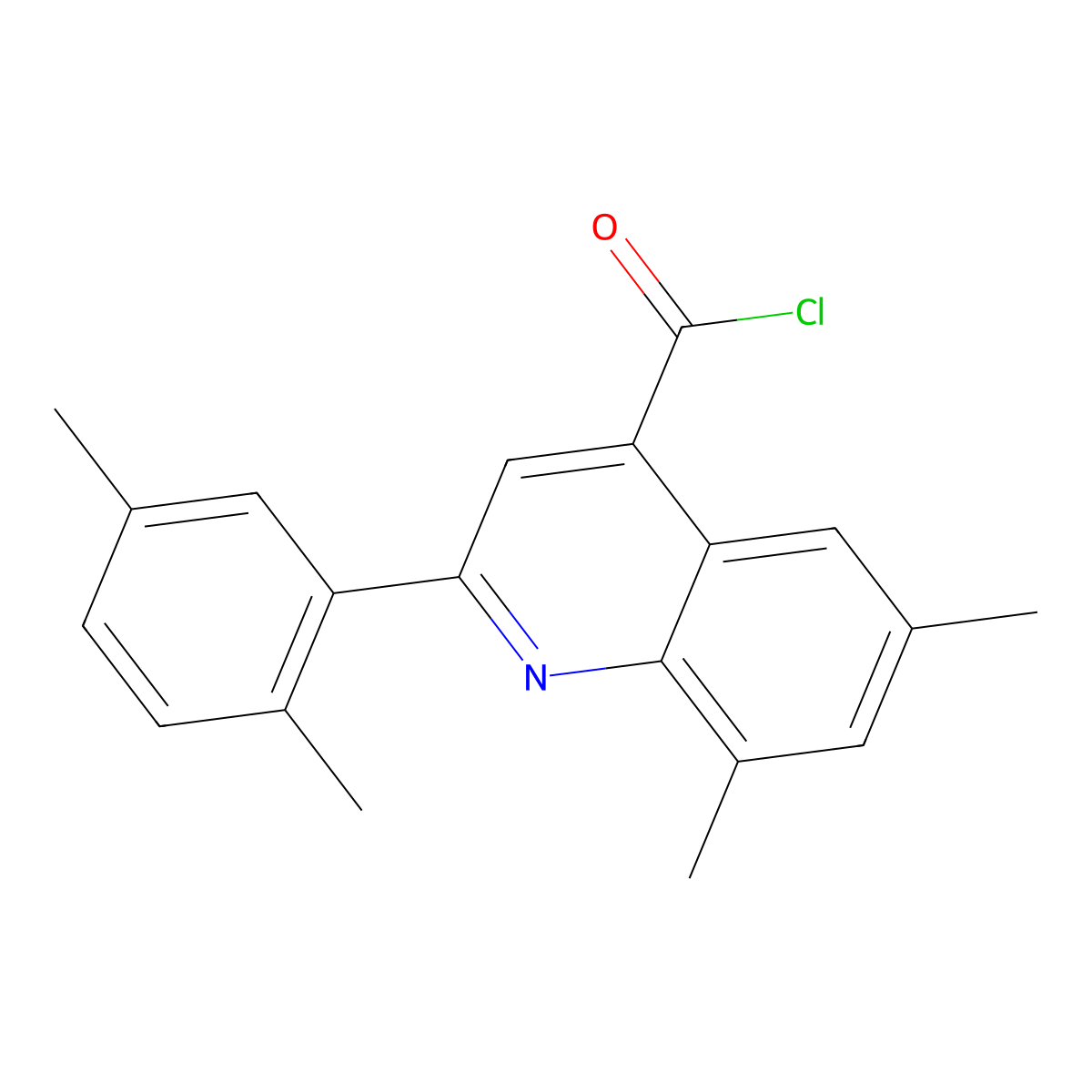 2-(2,5-Dimethylphenyl)-6,8-dimethylquinoline-4-carbonyl chloride molecular structure, CAS 1160254-97-6