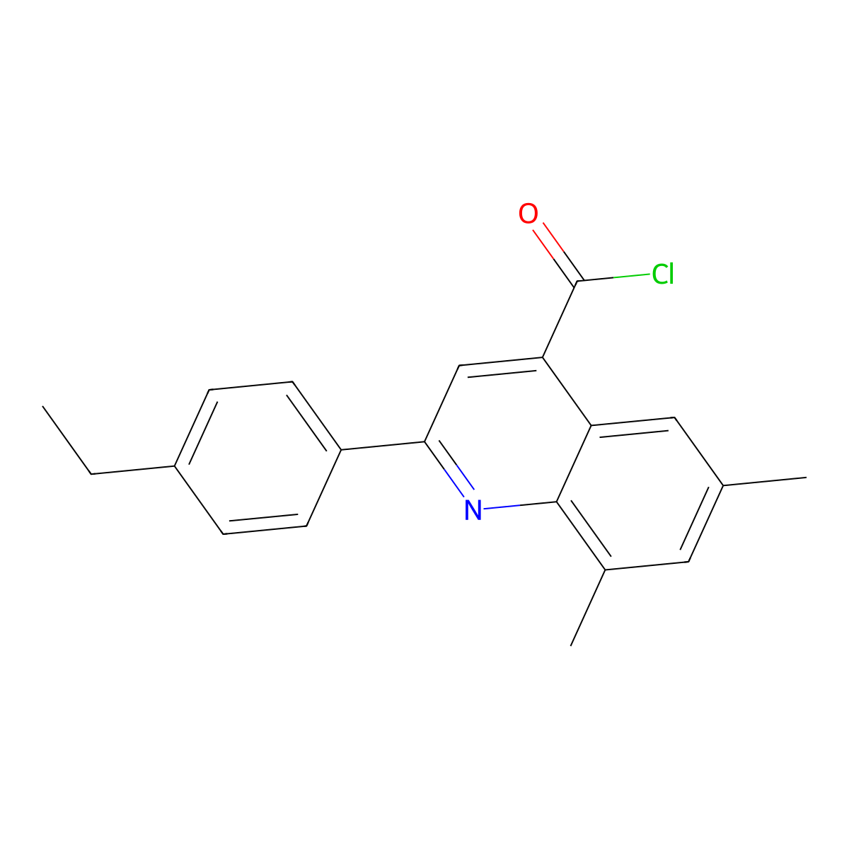 2-(4-Ethylphenyl)-6,8-dimethylquinoline-4-carbonyl chloride molecular structure, CAS 1160254-99-8