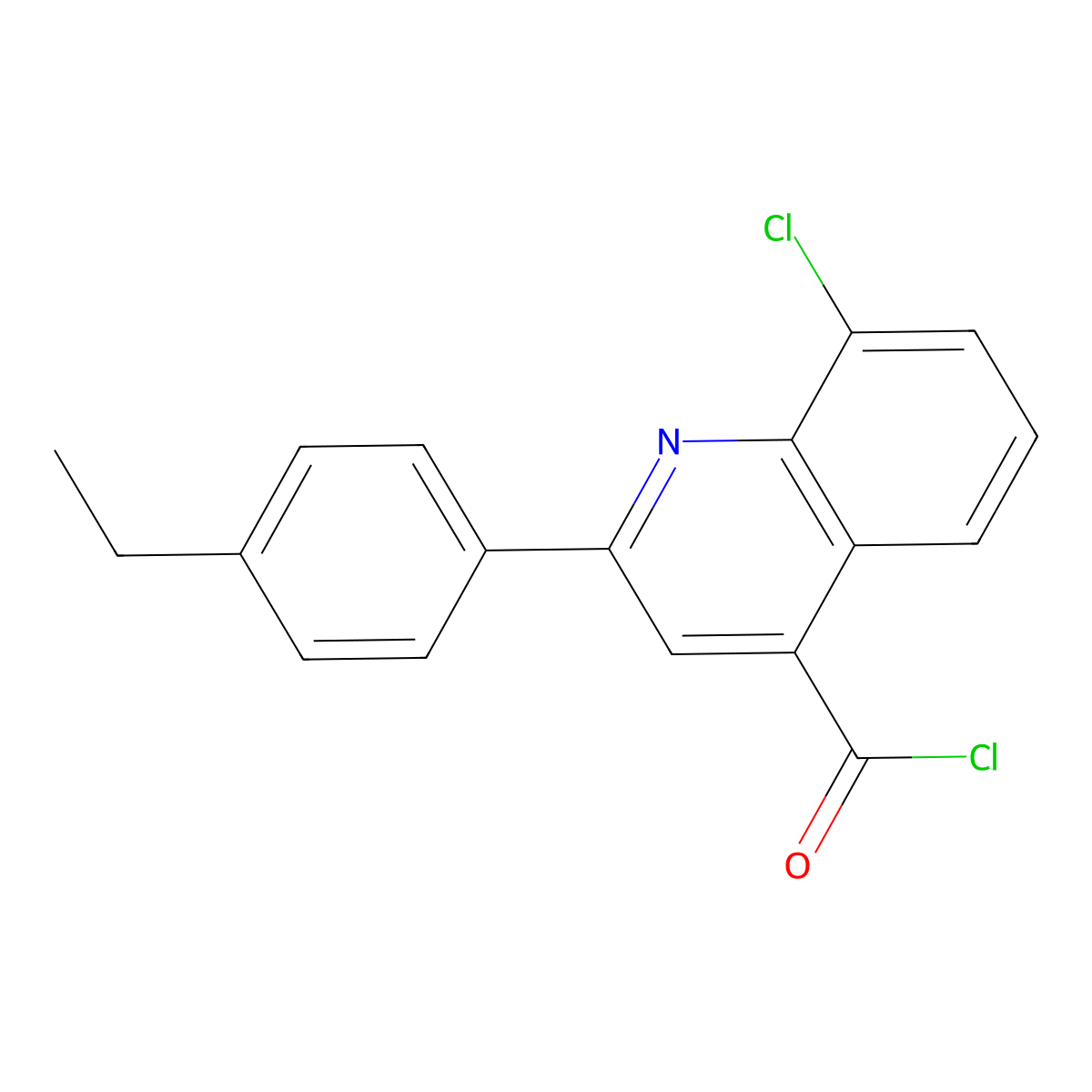 8-Chloro-2-(4-ethylphenyl)quinoline-4-carbonyl chloride molecular structure, CAS 1160256-02-9