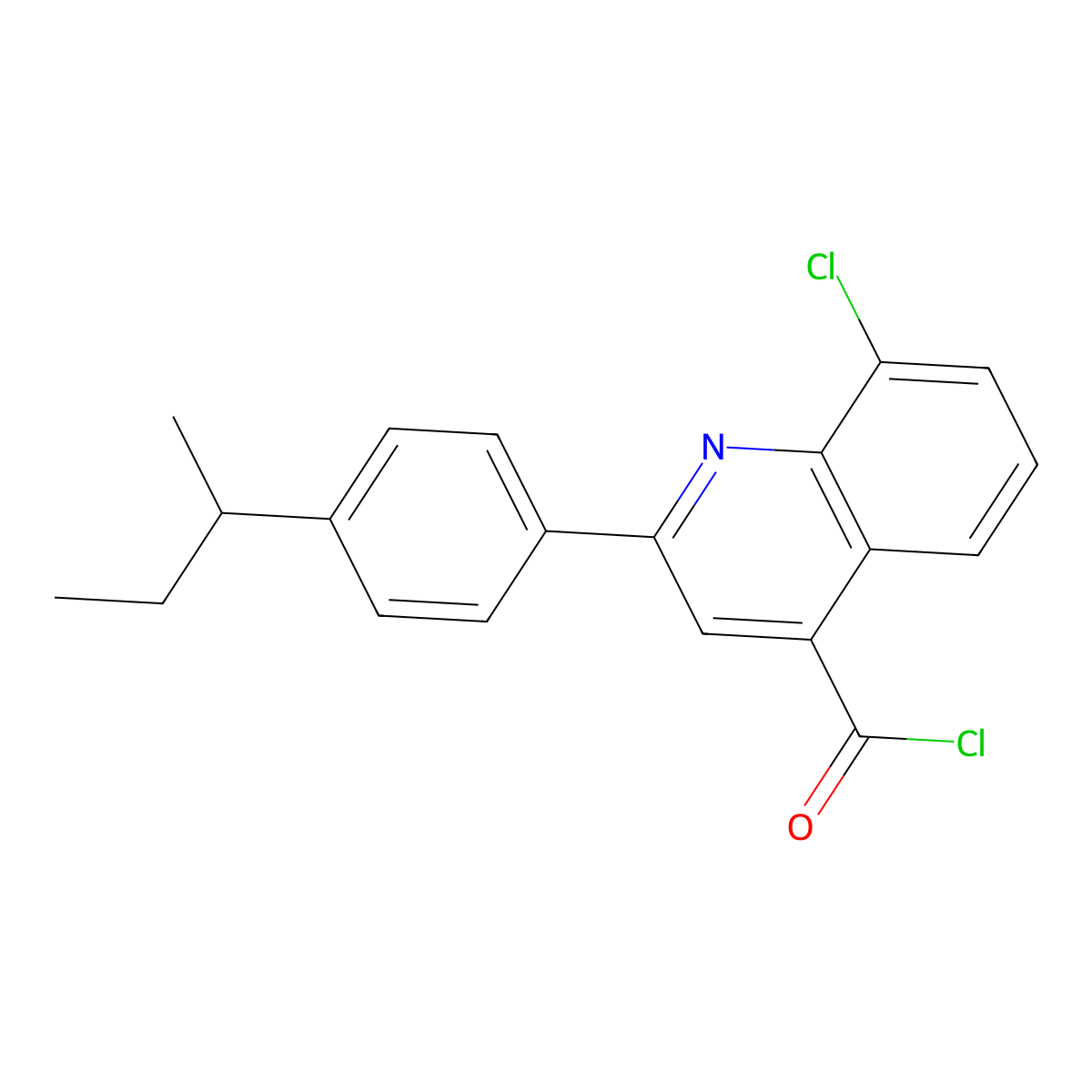 2-(4-Sec-butylphenyl)-8-chloroquinoline-4-carbonyl chloride molecular structure, CAS 1160256-20-1