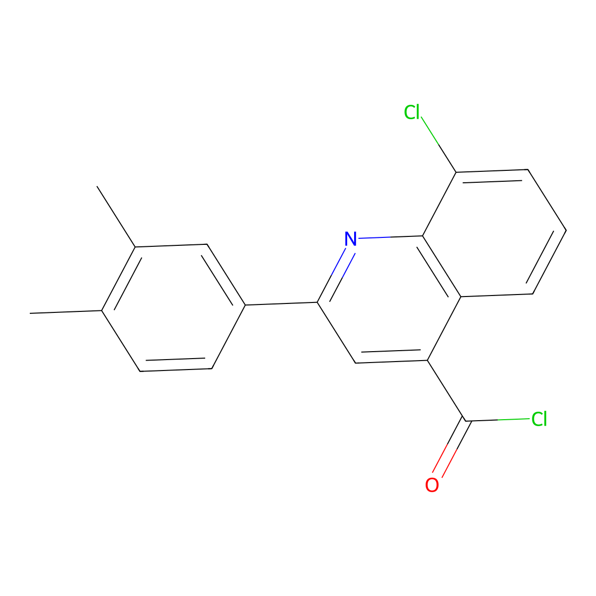 8-Chloro-2-(3,4-dimethylphenyl)quinoline-4-carbonyl chloride molecular structure, CAS 1160256-38-1