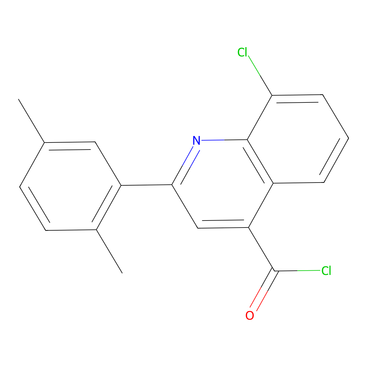 8-Chloro-2-(2,5-dimethylphenyl)quinoline-4-carbonyl chloride molecular structure, CAS 1160256-42-7