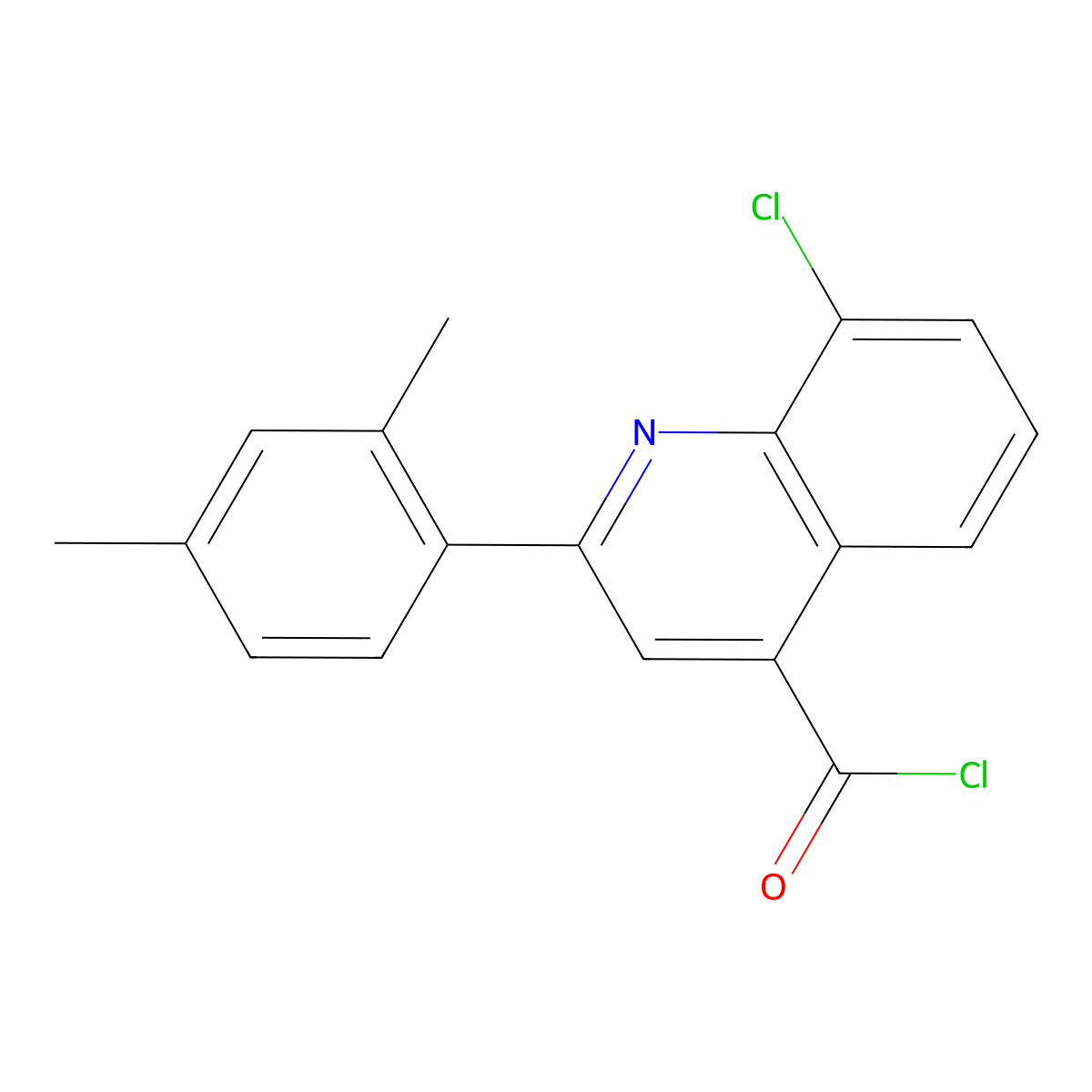 8-Chloro-2-(2,4-dimethylphenyl)quinoline-4-carbonyl chloride molecular structure, CAS 1160256-46-1